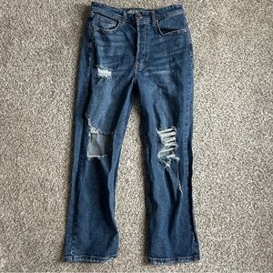 Wild Fable High Rise Distressed Denim Jeans Casual Straight Leg 8